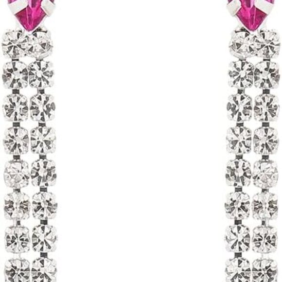 Elegant 3pcs Crystal Jewelry Set with Faux Pink Zirconia & Rhinestone Clutch - Picture 3 of 5